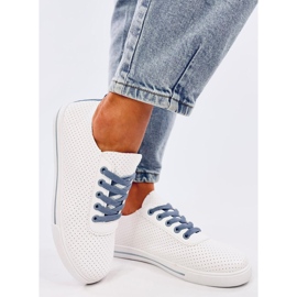 Deportivas caladas de mujer Costier Azul Claro blanco 2