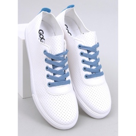 Deportivas caladas de mujer Costier Azul Claro blanco 5