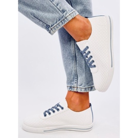 Deportivas caladas de mujer Costier Azul Claro blanco 3