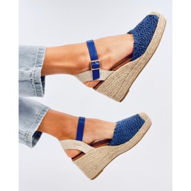 Morelli Sandalias cuña alpargata azul 4