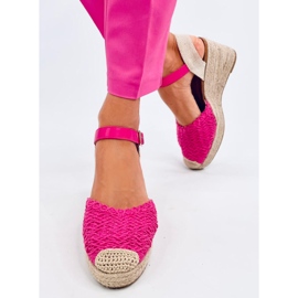Sandalias cuña alpargata Morelli fucsia rosa 1