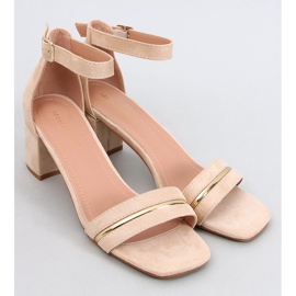 Sandalias tacón bajo Marroc Beige 5