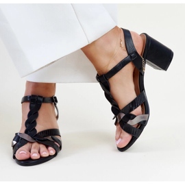 Sandalias de tacón negras de Blaga negro 3