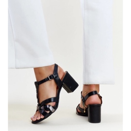 Sandalias de tacón negras de Blaga negro 4