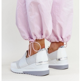 Zapatillas cuña Kallay blancas blanco 5