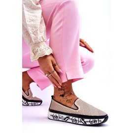 S.Barski Deportivas Mujer Piel Calada Slip-On Beige Sorito 3