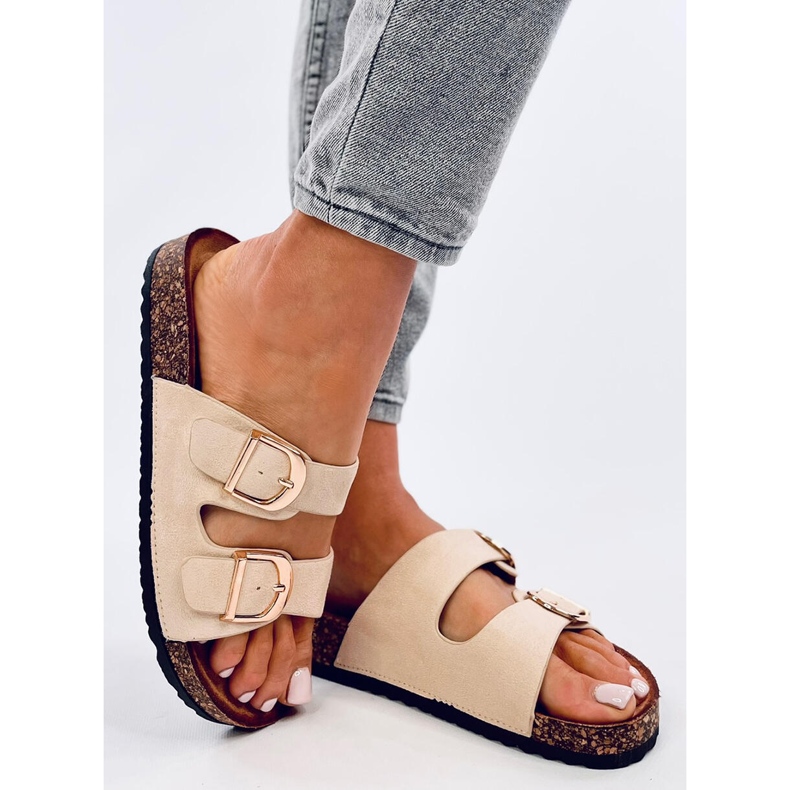 Scholki Byrd Pantuflas de corcho beige 2