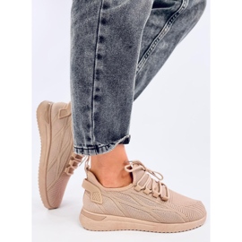 Deportivas calcetín Guelfi Caqui beige 3