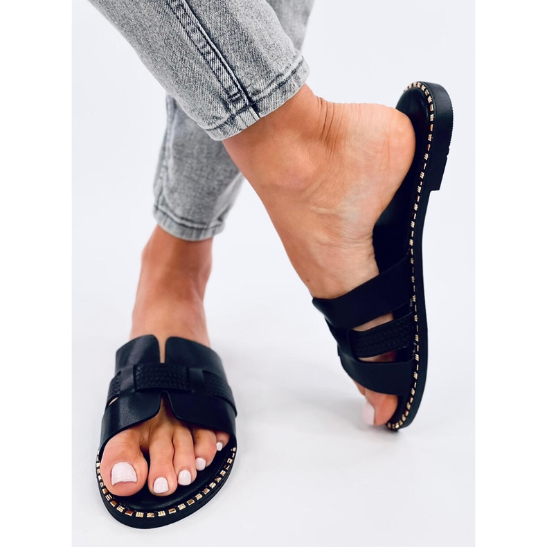 Chanclas elegantes de mujer Dalmasi Negro 2