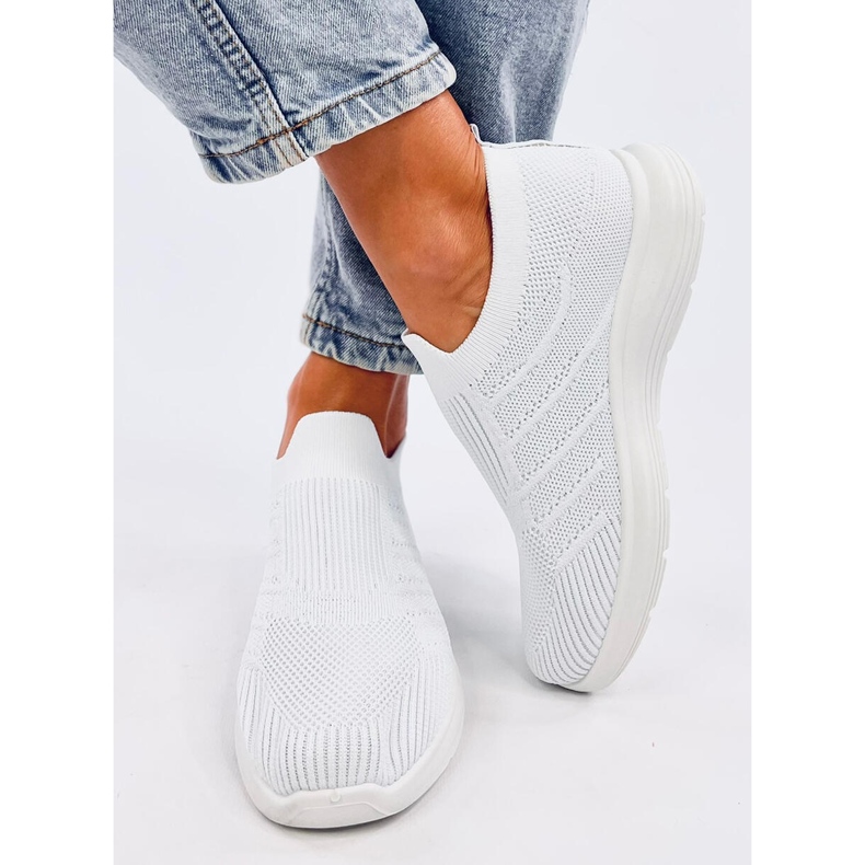 Groppi Zapatos tipo calcetín sin cordones blancos 1 Groppi Zapatos tipo calcetín sin cordones blancos 1