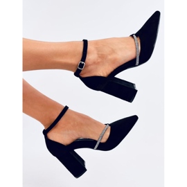 Zapatos de tacón alto con tiras Ayari Black negro 4