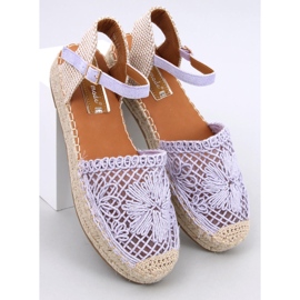 Premat Sandalias alpargatas caladas violeta 5