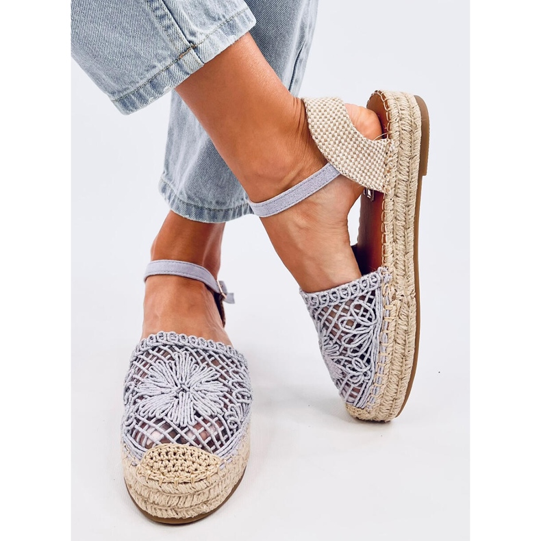 Premat Sandalias alpargatas caladas violeta púrpura 2