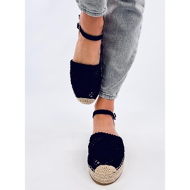 Premat Sandalias alpargatas caladas negras negro 1