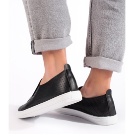 Zapatillas slip-on caladas, negro 2