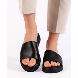 Pantuflas negras de señora negro 2 Pantuflas negras de señora negro 2