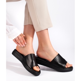 Pantuflas negras de señora negro 1 Pantuflas negras de señora negro 1