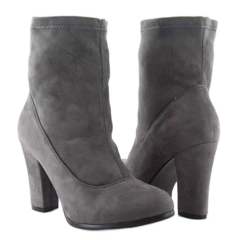 Botas clasicas tacon alto fa141 Gris 1