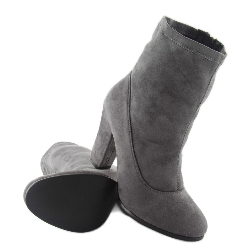 Botas clasicas tacon alto fa141 Gris 2