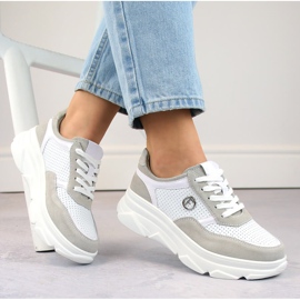 Deportivas mujer piel beige Filippo DP6108 blanco 1 Deportivas mujer piel beige Filippo DP6108 blanco 1