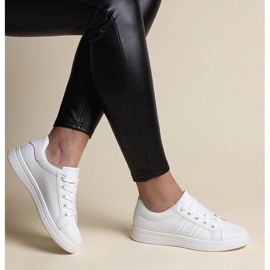 Zapatillas blancas de ecopiel de Cathleen blanco 1