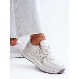 Deportivas Mujer de Piel con Plataforma Blanco Ligustra 6