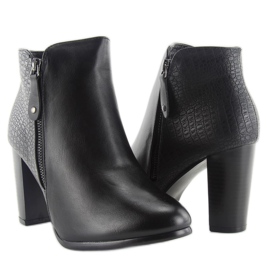Botines tacón f815 negro 2