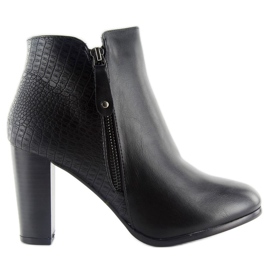 Botines tacón f815 negro 1