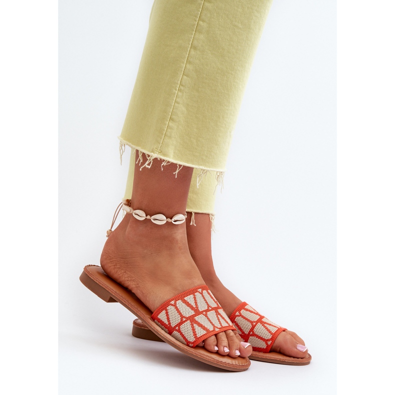 Chanclas Planas Mujer Naranja Traivea 2