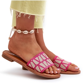 Chanclas Planas Mujer Fucsia Traivea rosado 7