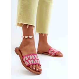 Chanclas Planas Mujer Fucsia Traivea rosado 3