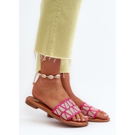 Chanclas Planas Mujer Fucsia Traivea rosado 2