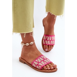 Chanclas Planas Mujer Fucsia Traivea rosado 4