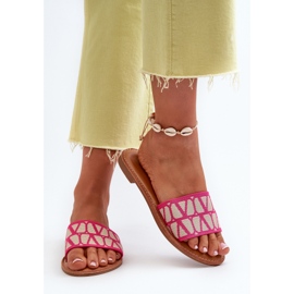 Chanclas Planas Mujer Fucsia Traivea rosado 6