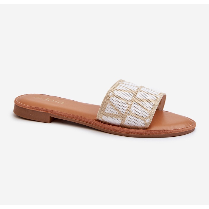 Chanclas de Tacón Plano para Mujer Beige Traivea 1