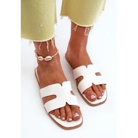Chanclas Planas De Mujer Con Aberturas Blanco Fiviama 5