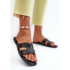 Chanclas Planas De Mujer Con Aberturas Negro Fiviama 3