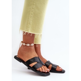 Chanclas Planas De Mujer Con Aberturas Negro Fiviama 2