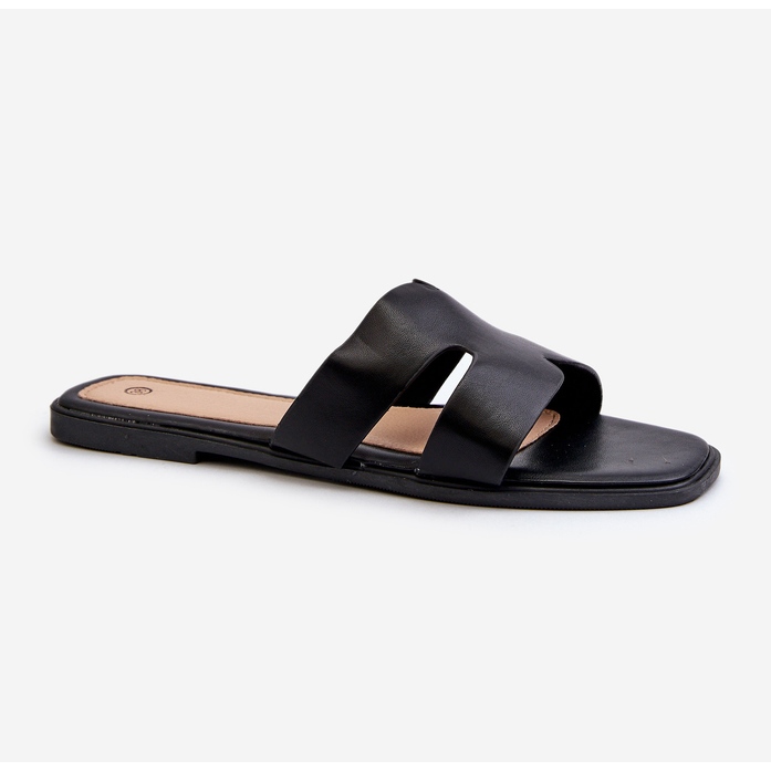 Chanclas Planas De Mujer Con Aberturas Negro Fiviama 1