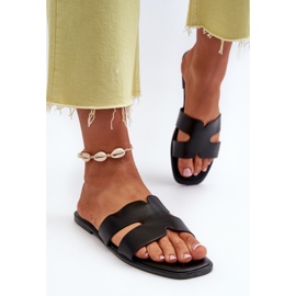Chanclas Planas De Mujer Con Aberturas Negro Fiviama 4