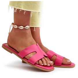Chanclas Planas De Mujer Con Aberturas Fucsia Fiviama rosado 7