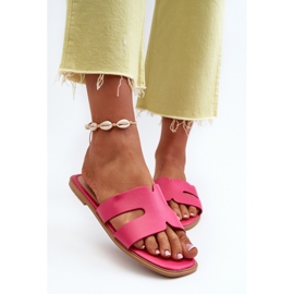 Chanclas Planas De Mujer Con Aberturas Fucsia Fiviama rosado 4
