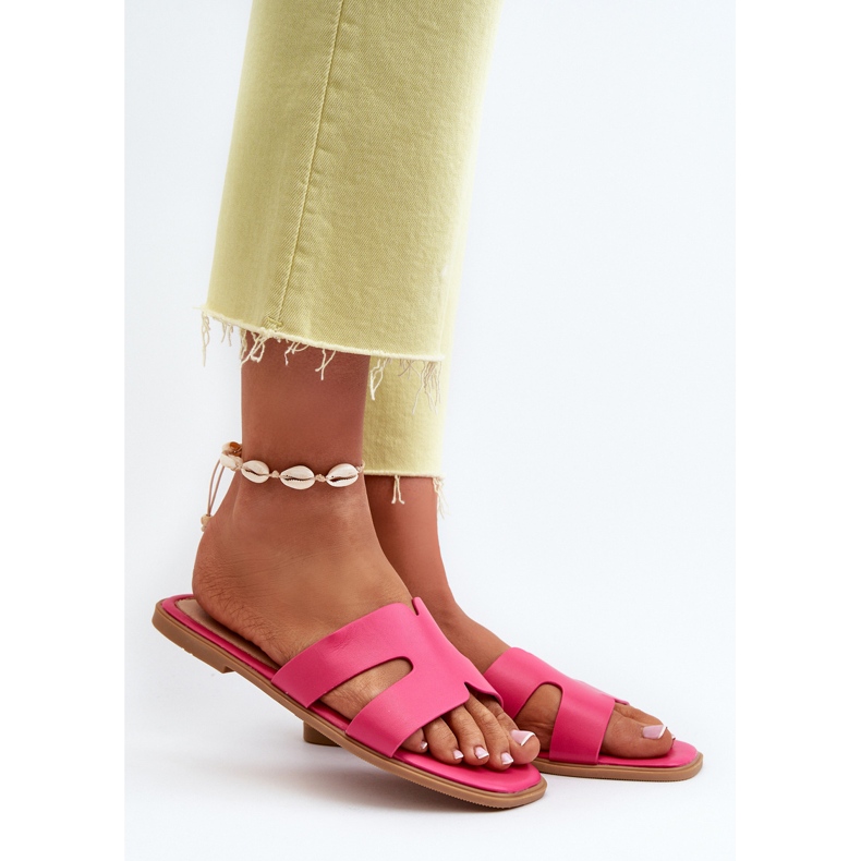 Chanclas Planas De Mujer Con Aberturas Fucsia Fiviama rosado 2