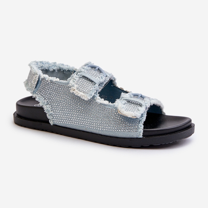 Sandalias Vaqueras Decoradas Mujer Azul Irmale 2
