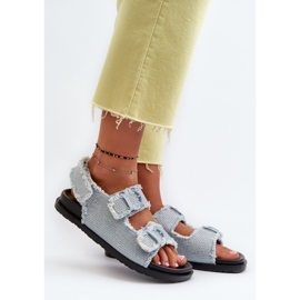Sandalias Vaqueras Decoradas Mujer Azul Irmale 3