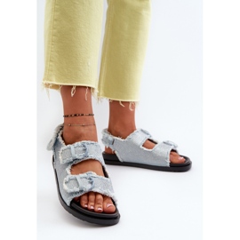 Sandalias Vaqueras Decoradas Mujer Azul Irmale 4