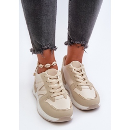 Zapatillas Deportivas de Mujer Beige Confeccionadas en Piel Ecológica Kaimans 6