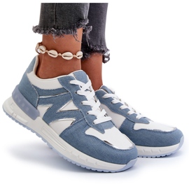 Zapatillas Deportivas Vaqueras Para Mujer Confeccionadas En Piel Ecológica, Kaimans Azules 8