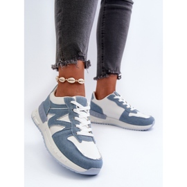 Zapatillas Deportivas Vaqueras Para Mujer Confeccionadas En Piel Ecológica, Kaimans Azules 3