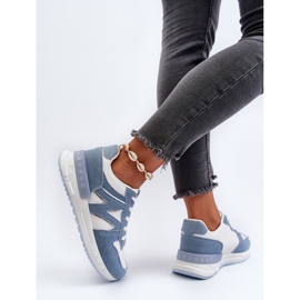 Zapatillas Deportivas Vaqueras Para Mujer Confeccionadas En Piel Ecológica, Kaimans Azules 6